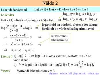 Logaritmid #9