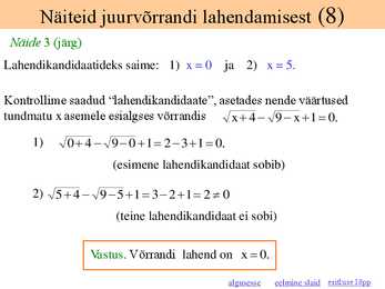 Murd- ja juurvõrrand #12