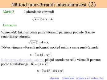 Murd- ja juurvõrrand #6