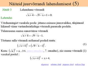 Murd- ja juurvõrrand #9