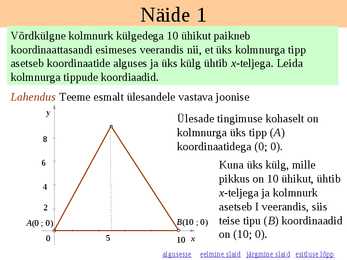 Punkti koordinaadid tasandil #4