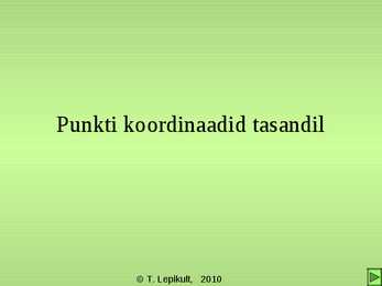 Punkti koordinaadid tasandil