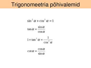 Trigonomeetriliste avaldiste teisendamine #2