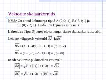 Vektorid ja koordinaadid #14