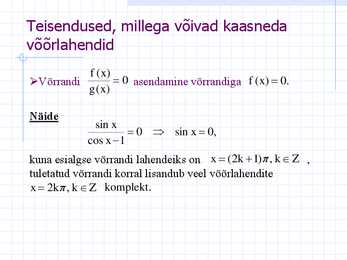 Võrrandid #14