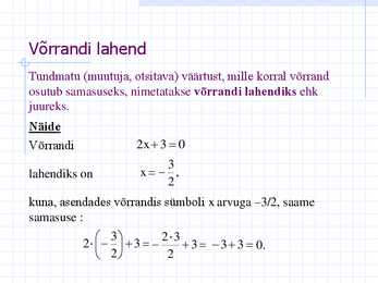 Võrrandid #3