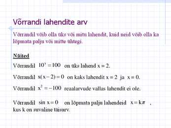Võrrandid #4