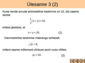 Võrrandisüsteemide koostamine tekstülesannete põhjal I osa #15