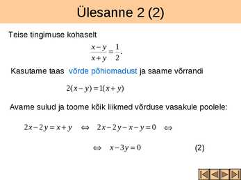 Võrrandisüsteemide koostamine tekstülesannete põhjal I osa #9