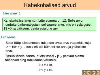 Võrrandisüsteemide koostamine tekstülesannete põhjal II osa #2