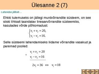 Võrrandisüsteemide koostamine tekstülesannete põhjal III osa #14