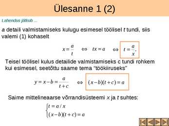 Võrrandisüsteemide koostamine tekstülesannete põhjal IV osa #4