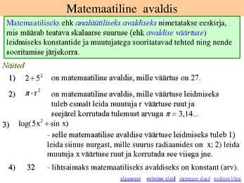 Üks-ja hulkliikmed #2