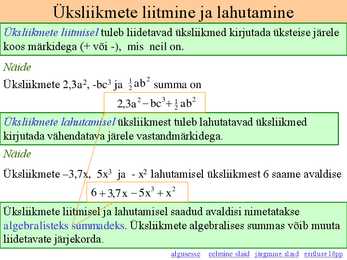 Üks-ja hulkliikmed #6