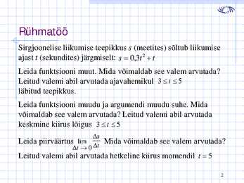 Funktsiooni tuletis - loeng 5 #2