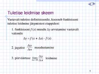 Funktsiooni tuletis - loeng 5 #6