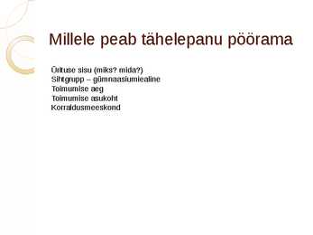 Ürituse korraldamise põhimõtted gümnaasiumile #5