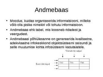 Mis on andmebaas #3