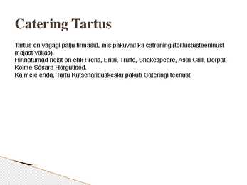 Catering Tartus #2