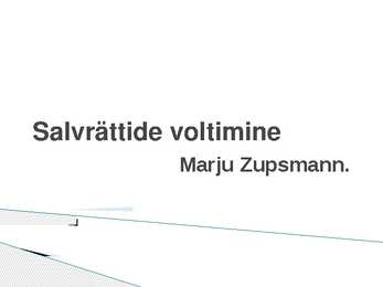 Salvrättide voltimine
