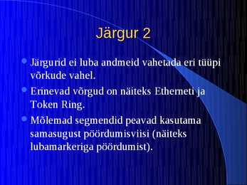 Võrkude seadmed #3