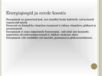 Energiajoogid #4