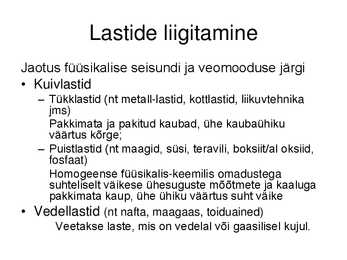 Lastindus ja laondus #5