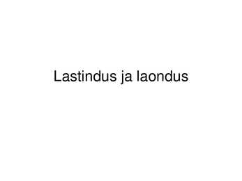 Lastindus ja laondus