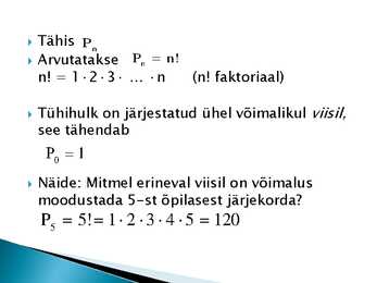 Kombinatoorika 12-klass konspekt #7
