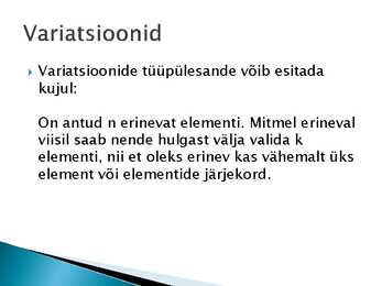 Kombinatoorika 12-klass konspekt #8