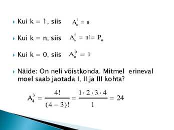 Kombinatoorika 12-klass konspekt #10