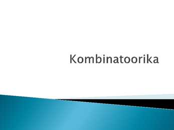 Kombinatoorika 12-klass konspekt
