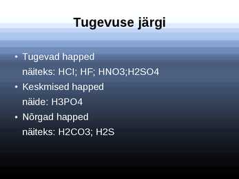 Anorgaaniliste ainete põhiklassid #4