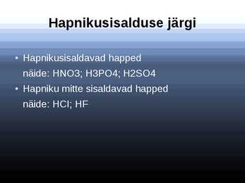 Anorgaaniliste ainete põhiklassid #6
