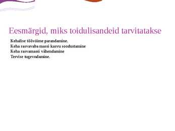 Sportlaste toidulisandid #4