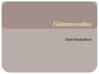 Jäätmeseadus