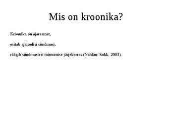 KROONIKA #2