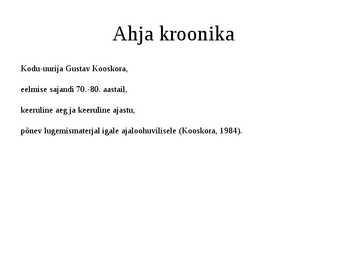 KROONIKA #6