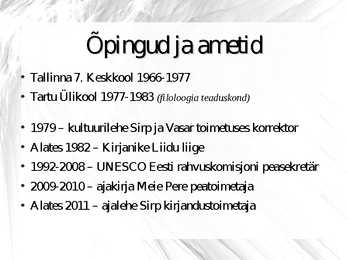 Doris Kareva luule esitlus #3