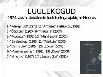 Doris Kareva luule esitlus #5