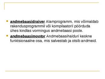 Andmebaasid #16