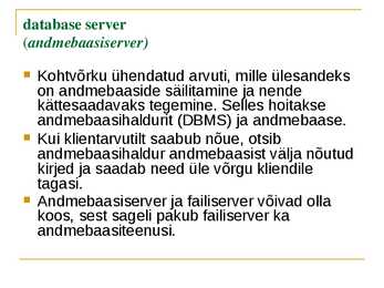 Andmebaasid #3