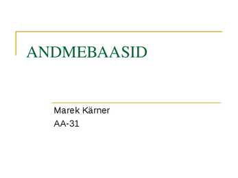 Andmebaasid