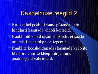 Kaabeldus #3