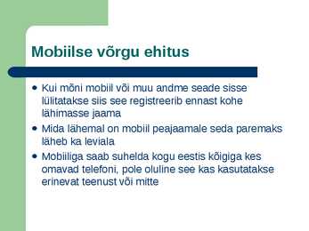 Mobiiliside ja GPRS #16