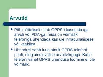 Mobiiliside ja GPRS #31
