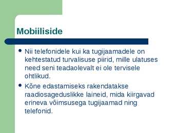 Mobiiliside ja GPRS #5