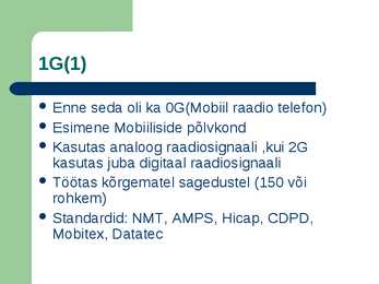 Mobiiliside ja GPRS #8