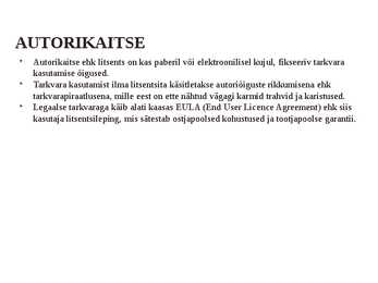 Turvalisus arvutis #6