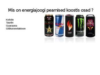 Energiajookide mõju tervisele #5